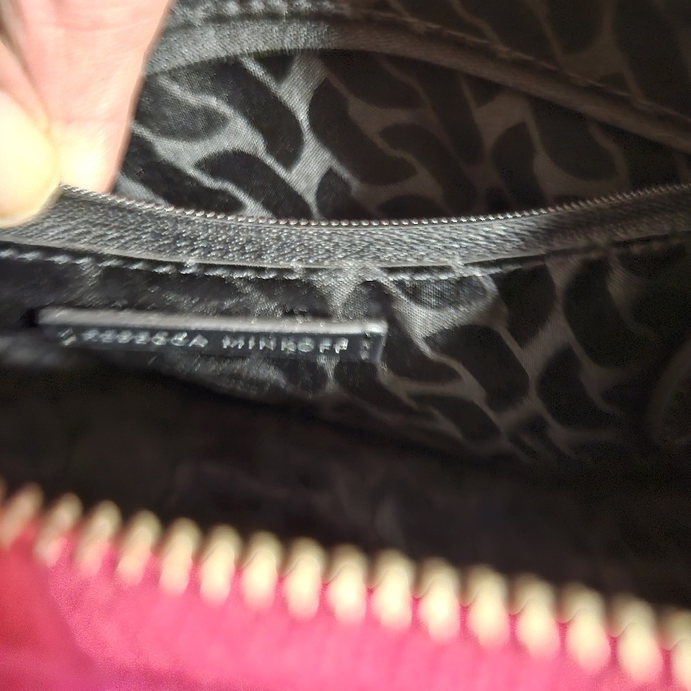 Hot Pink Rebecca Minkoff Julian Max Leather Croissant Hobo bag NEW $329 Retail - Picture 8 of 10